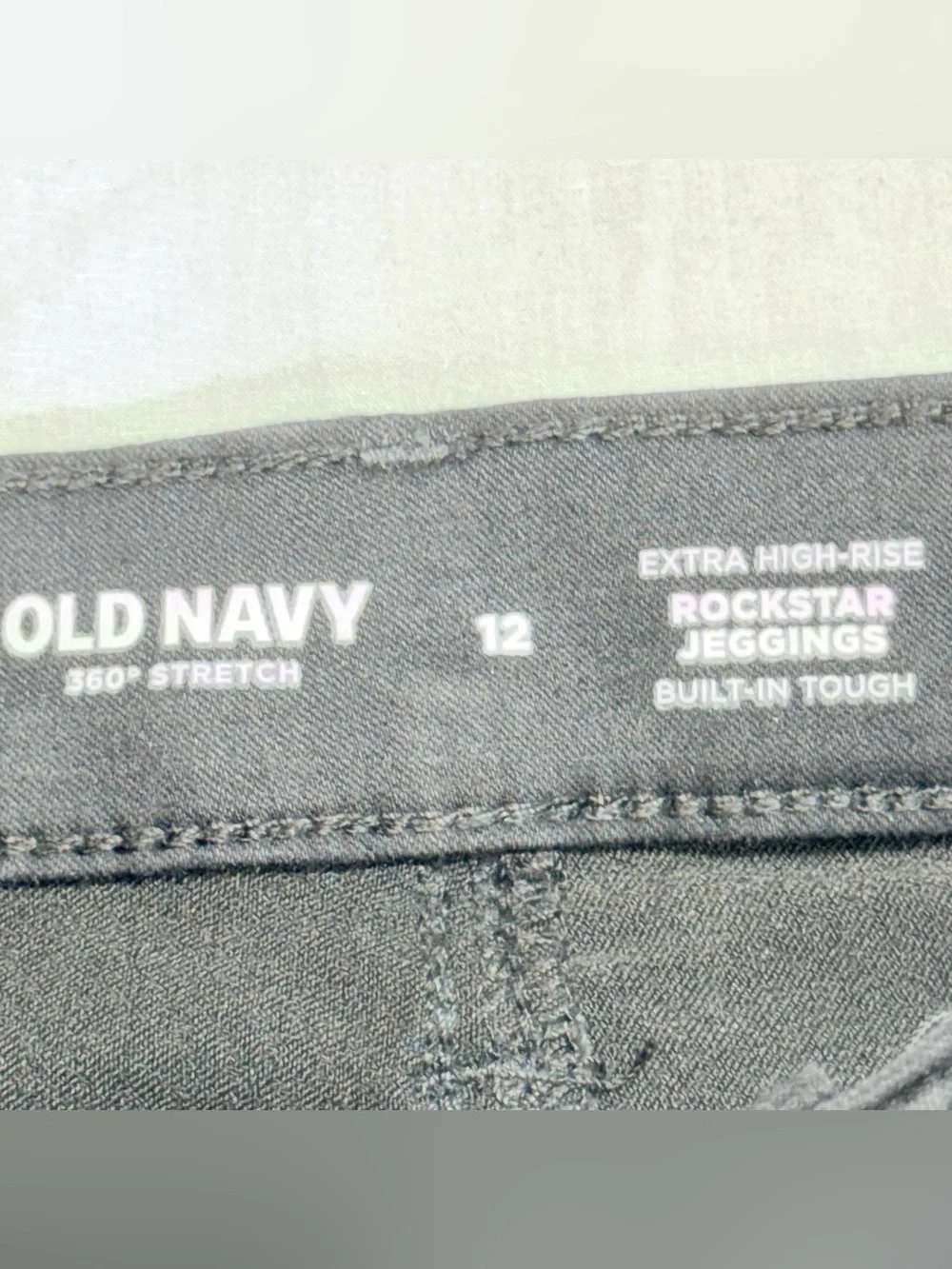 Old Navy Girls Extra High-Rise Rockstar 360 Stretch Black Jeggings 12 NWT O82